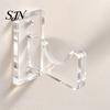 Acrylic Storage Rack 2PCS Baseball Bat Display Stands, Wall Mount Space Saving Holder Holders, Soft Lining Protection Organizers for Sports