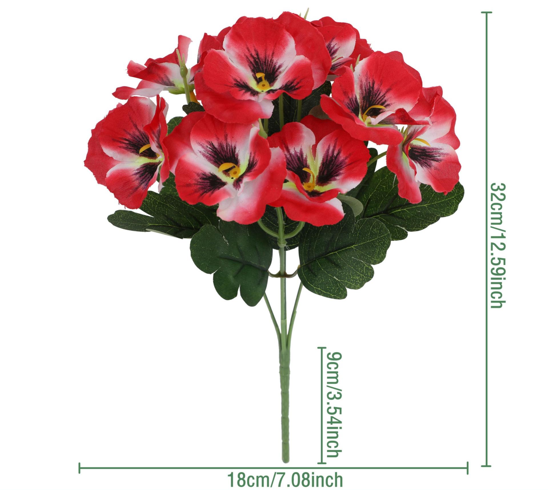 

Штучна квітка братки штучна квітка прикраса вулична прикраса для готелю весільна домашня креативна шовкова квітка кавун червоний колір