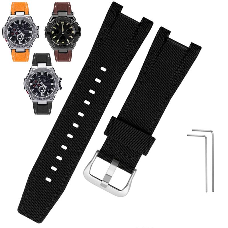 

Полотно Шкіряний Ремінець для Годинника Для Casio GST-B100 S130 W300GL 400G W330 GST-W120L s120 W130L S100 Серії Чоловічий Модифікований Ремінець 26мм 26mm