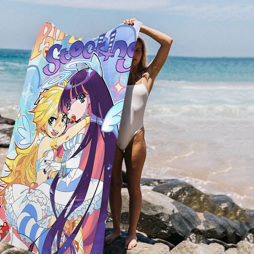 

Anime Panty And Stocking With Garterbelt Bath Towel Microfiber Soft Water Absorbing Breathable For Girl Kids Decorative Cartoon W30*H60(CM)