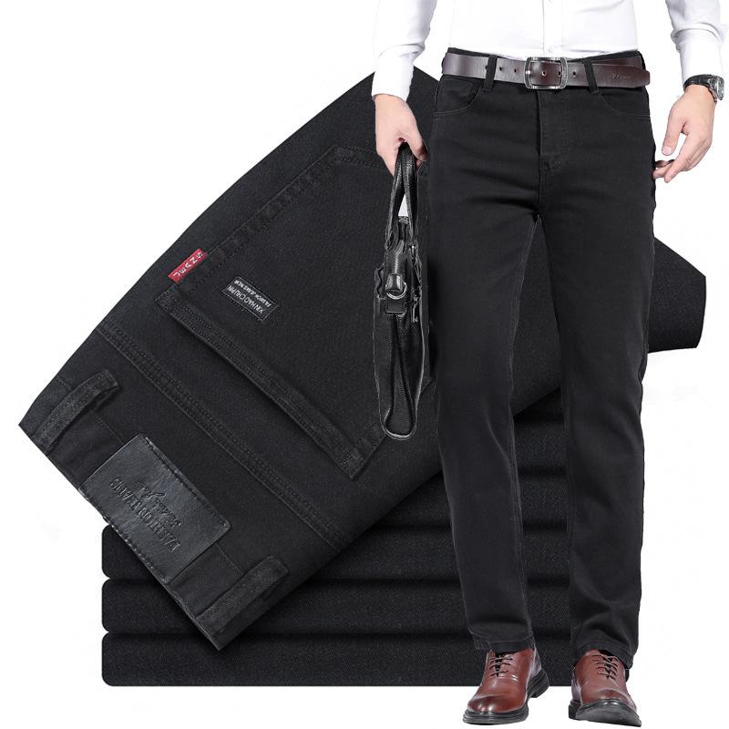 Frühling/Herbst Neuankömmling Herren Straight-Leg Relaxed Fit Stretch Mid-Rise Freizeithose
