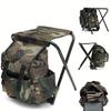 Nützlicher Rucksack Kühlstuhl Tragbarer Klappstuhl Hocker Leicht Angeln Outdoor Ausrüstung Geeignet für Camping, Reisen Wandern