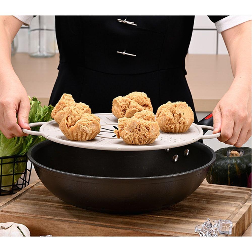 Heat Resistant Steamer Insert Tray Anti-scald Handles Spill-proof Pot Lid  Pressure Cookers