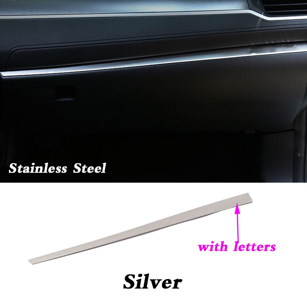 Car Center Console Co-pilot Storage Box Strip Trim Accessories Decor Sequ for Honda Civic 10th 2016 2017 2018