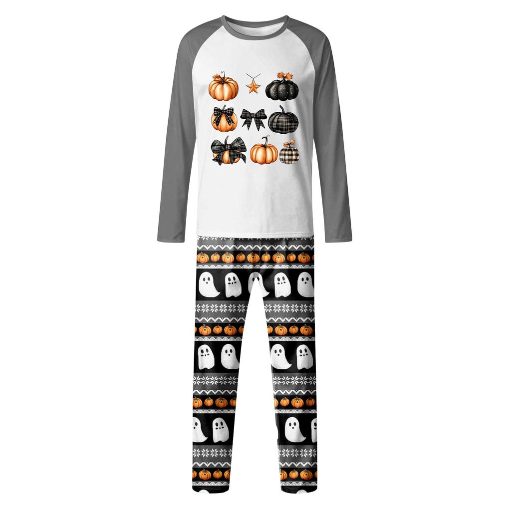 Halloween Tag Drucke Familie Passend Langarm Tops+Hosen Set Familie Passende Sets