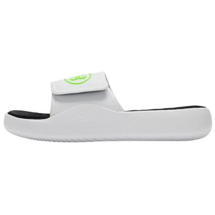 Under Armour Ignite Pro 8 Slide White Hyper Green Men Sneakers 6000337-100