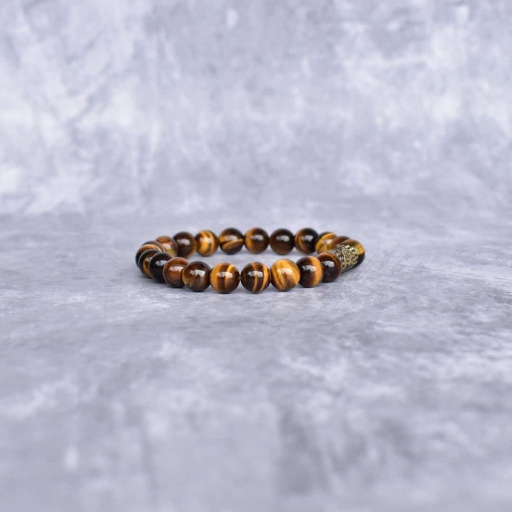 Yellow Tiger's Eye Beaded Bracelet Handmade Stretchable Bracelets for Men Healing Bracelets Unique Gifts for Him Tree of Life Bracelet