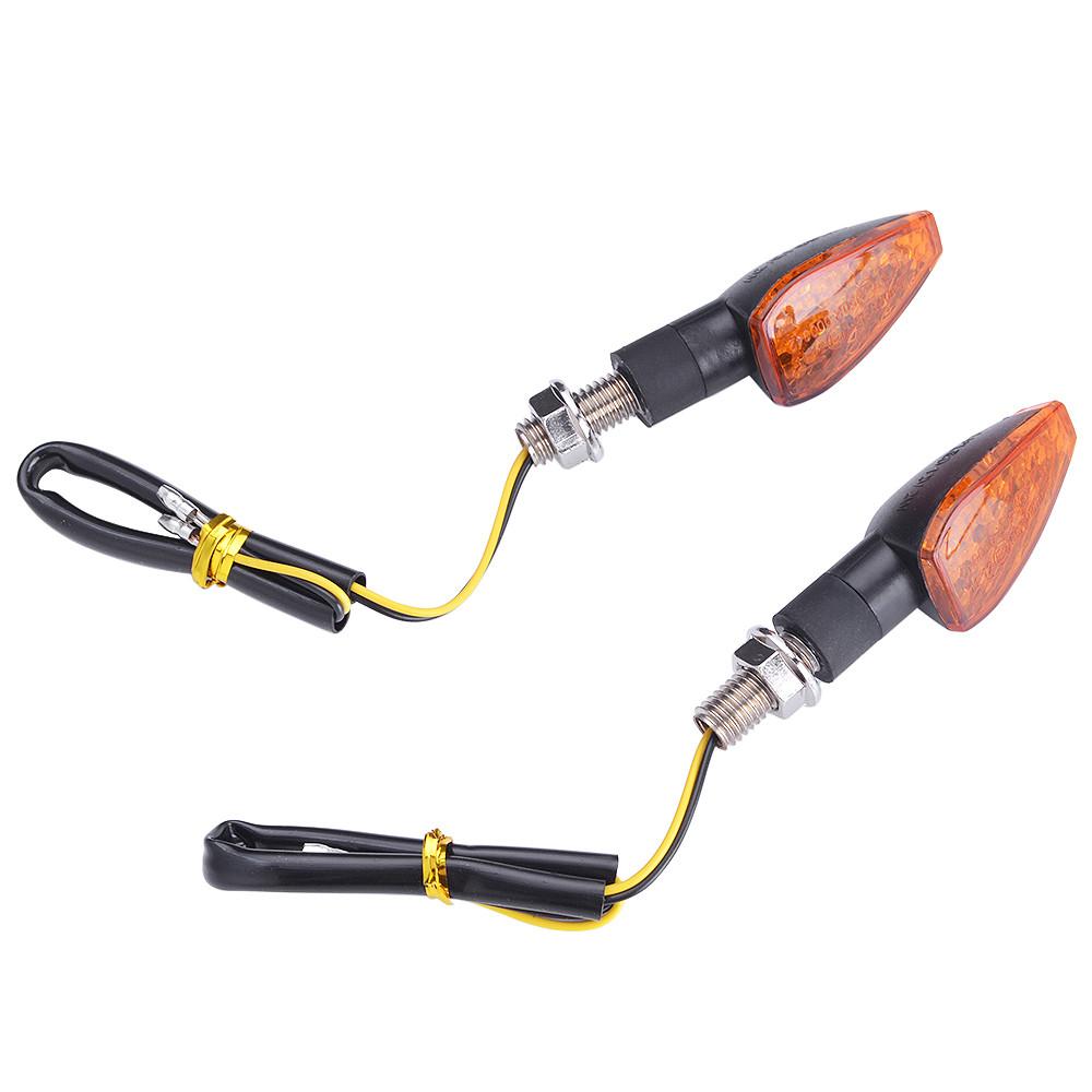 

2 шт. светодиодный указатель поворота для мотоцикла, короткий индикатор для мотокросса, мигалка, боковые фонари для Yamaha Kawasaki Honda Suzuki светло-желтый