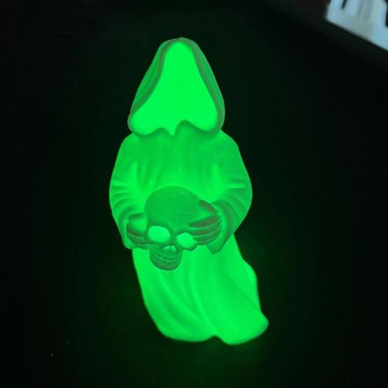 Halloween Decoration 3D Printed Ghosts Figure Faceless Standing Ghost Statue Ornament with LED Tea Lights