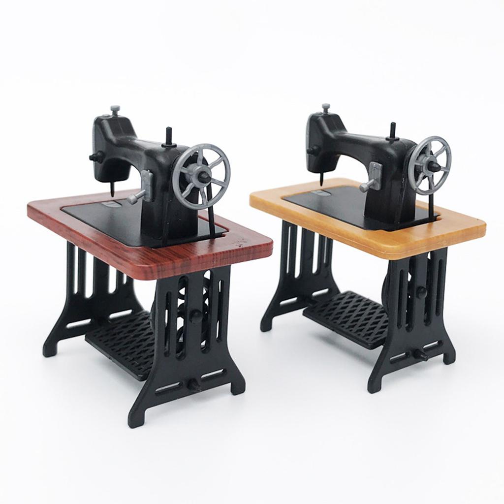 Miniature Sewing Machine Model For Dollhouse Decoration And Collectors 1/24 Dollhouse Scale Furniture Display Props