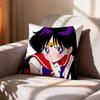 CUTE R-Rei Hino Sailor Mars  Pillow Case Pattern Printed Pillowcase For Living Room Sofa Cushion Cover