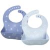 Little Dimsum Baby Silicone Mealtime Set of 2 Seagull for Ages Bib, Apron, Soft, Waterproof, Lightweight, (Yacht & Designs) 0-3