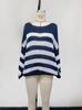 European & American Winter Women's Round Neck Striped Loose Knit Sweater - Versatile Long Sleeve Style