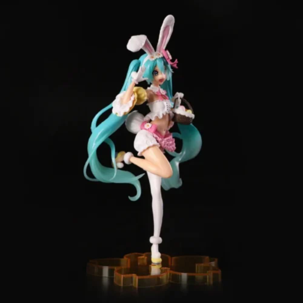 Hatsune Miku Anime Character Kawaii PVC Handmade Model Doll Action Doll Rabbit Ears Home Decoration Christmas Ornament Toy Gift