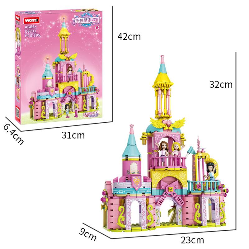 Princess Castle Series Compatible Splicing Small Particles Building Block Children Diy Creative Festival Little Girl Gift