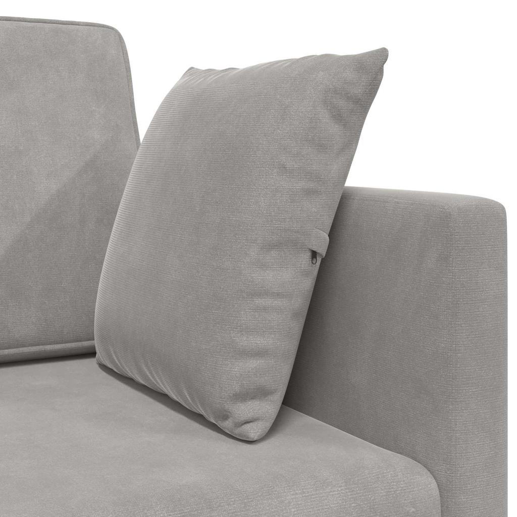 Floor Sofa Bed Light Grey 213 X 70 X 77 Cm Velvet