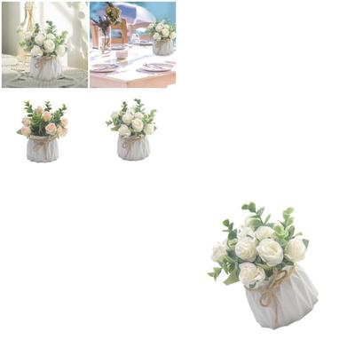  Decorative Artificial Potted Flowers Plant for Table Book Shelf and Party Decors
