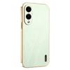 KADEM For Samsung Galaxy S25 Edge Case Electroplating Silk Texture PU+TPU Phone Back Cover