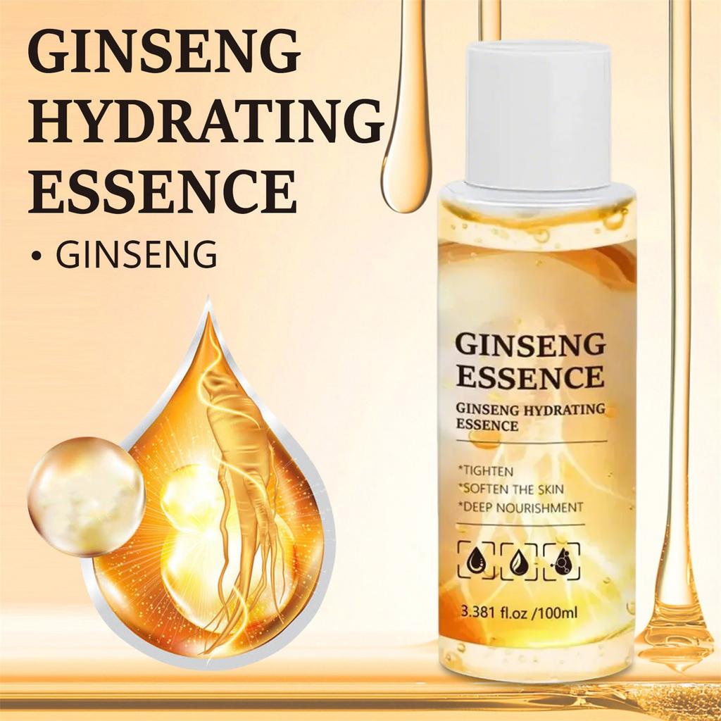 Facial Ginseng Liquid Deeply Moisturizes And Nourishes The Skin  , Making It Smooth And Firm And Brightens The Skin Tone  ,100ml  ,