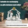 Christmas Nativity Figurines Resin Nativity Scene Statue with Stable Holy Family Statue Table Centerpieces Home Decors