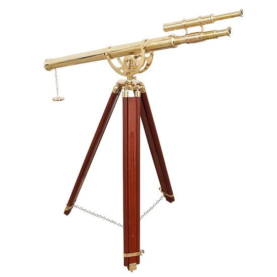 Custom Style Brass Telescope with Tripod,152.4 Cm  Style Nautical Telescope with Wooden Stand, Refractor Scope with Finder