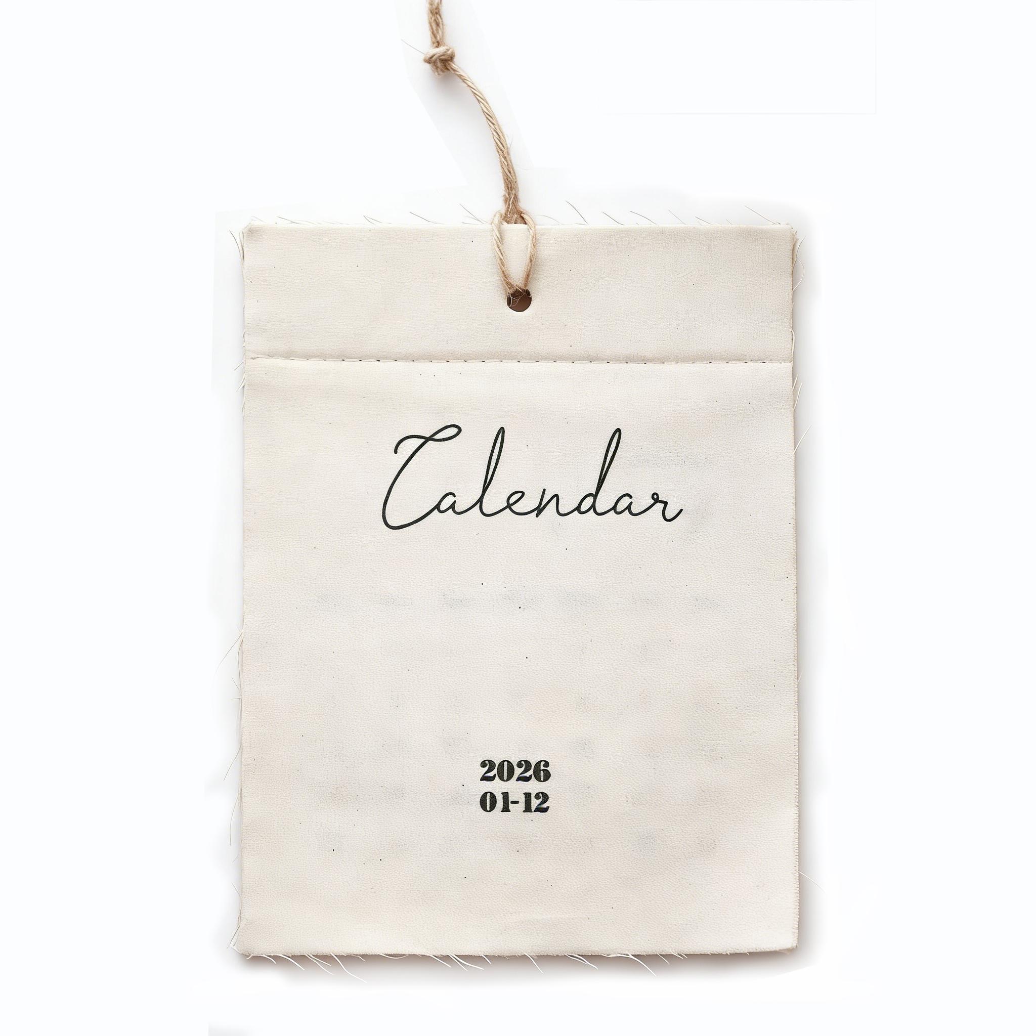 

Cute Calendar 2026 Creative Canvas Hook Calendar Home Wall Decoration Party Festival DIY Decoration Gift for Family