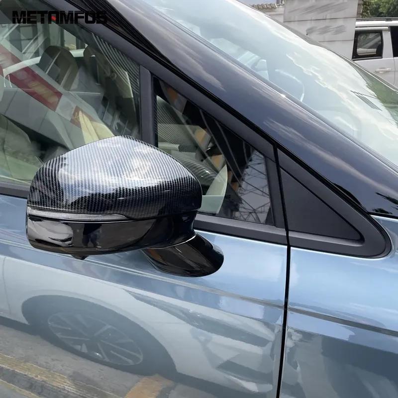 Car Accessories For Kia Carnival KA4 - 2024 2025 Carbon Fiber Exterior Rearview Side Mirror Cover Trim Protection Cap