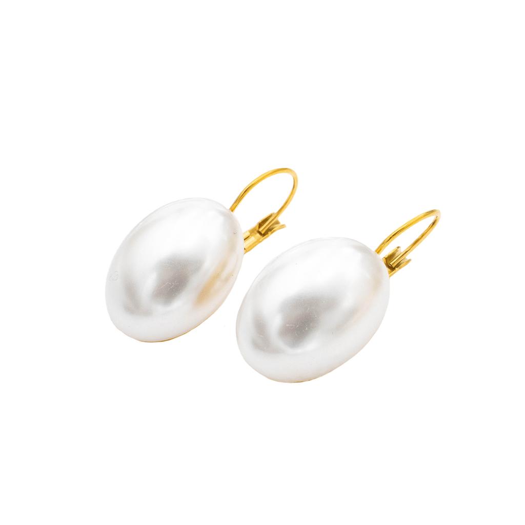 2025 New Hypoallergenic Pearl Stainless Steel Stud Earrings Boho Design for Everyday Light Luxury Jewelry Gift for Women