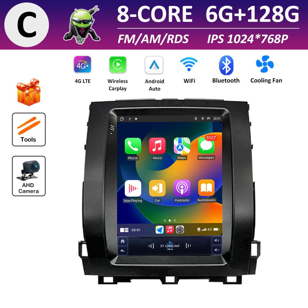 IPS Touch Screen for Toyota Land Cruiser Prado 120 2002 2003 2004 2005 - 2009 DSP Stereo Android Auto Wireless Carplay GPS Navi