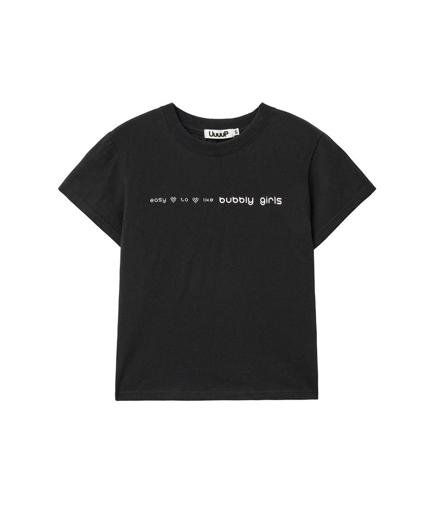 Yuupeu Lettering Jewel Tee - Black