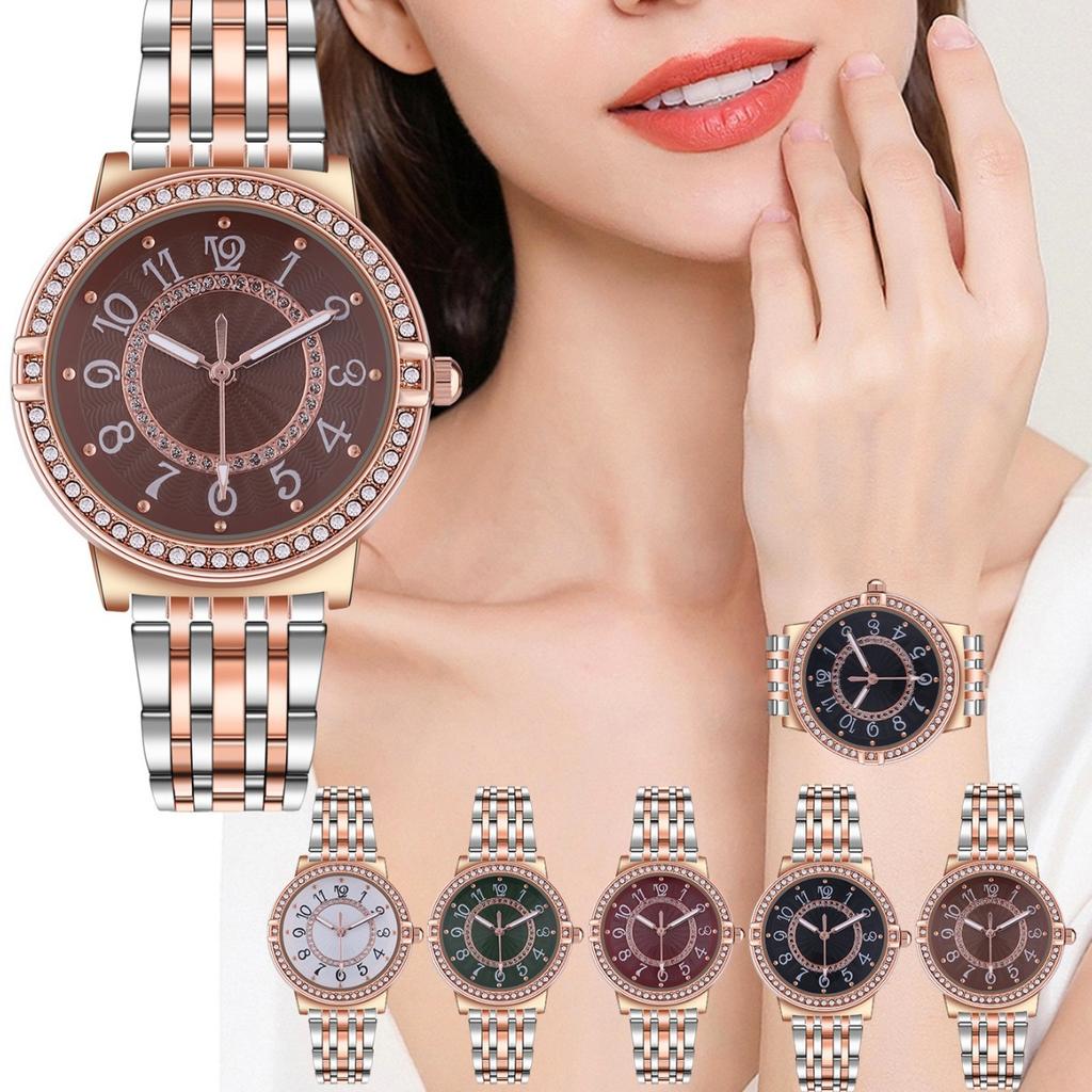 Fashion Light Luxury Room Gold Diamond Casual Women'S Steel Belt Watch