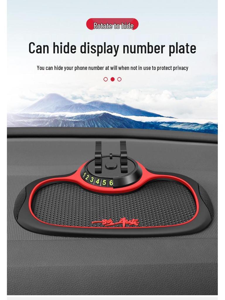 Multifunctional Car Anti-Slip Phone Holder & High-Temperature Resistant Dashboard Pad