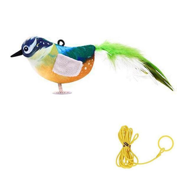 1Pc Cat Toys Hanging Bird, Retractable Cat Teaser Toy, Vivid Chirping, Interactive Catnip Toys for Indoor Cats Kitten Play Chase Exercise