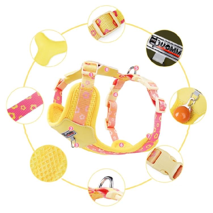 Bright Color Dog Harness Chest Strap for Small Breeds Walking Training Vest for Comfortable and Safety Outdoor Activity