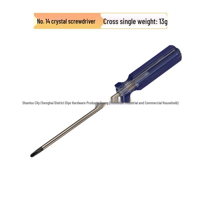 Chave de Fenda Magnética Pequena Phillips e de Fenda 3.0 com Padrão de Cristal Transparente Ferramenta de Reparo