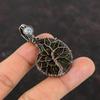 Tree Of Life Ammonite Fossil Gemstone Pendant Copper Wire Wrapped Pendant Rainbow Moonstone Pendant Designer Copper Jewelry Handmade Pendant