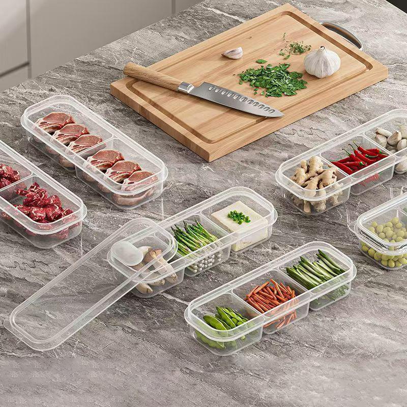 Refrigerator Food Freshness Storage Boxes (Fridge Side Door Compatible) Fruit Vegetable Spice Kitchen Organizer Containers