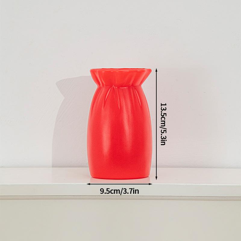 Abstract Face Flower Vase Imitation Ceramic Vases Modern Style Plastic Flower Pot Wedding Flower Arrangement Home Office Decor