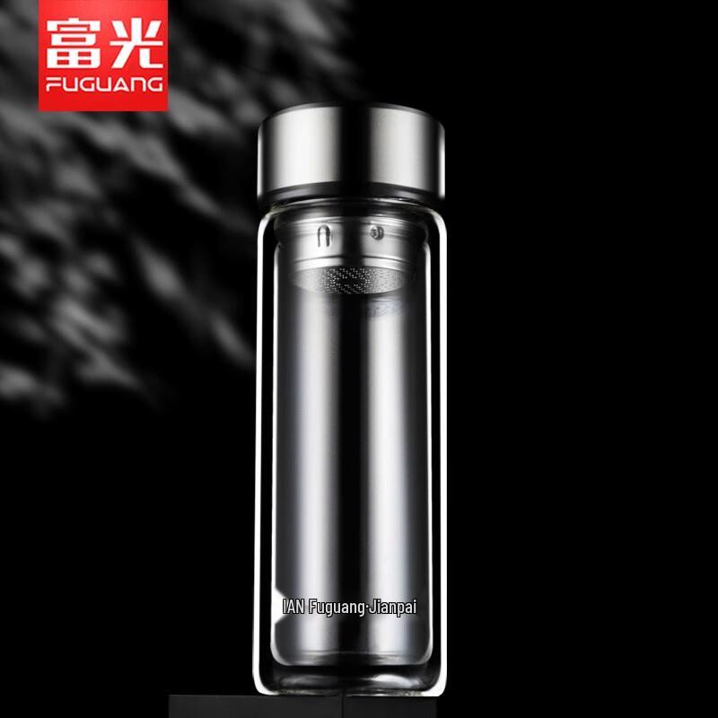 Fuguang Double-Layer Glass Tea Mug with Infuser