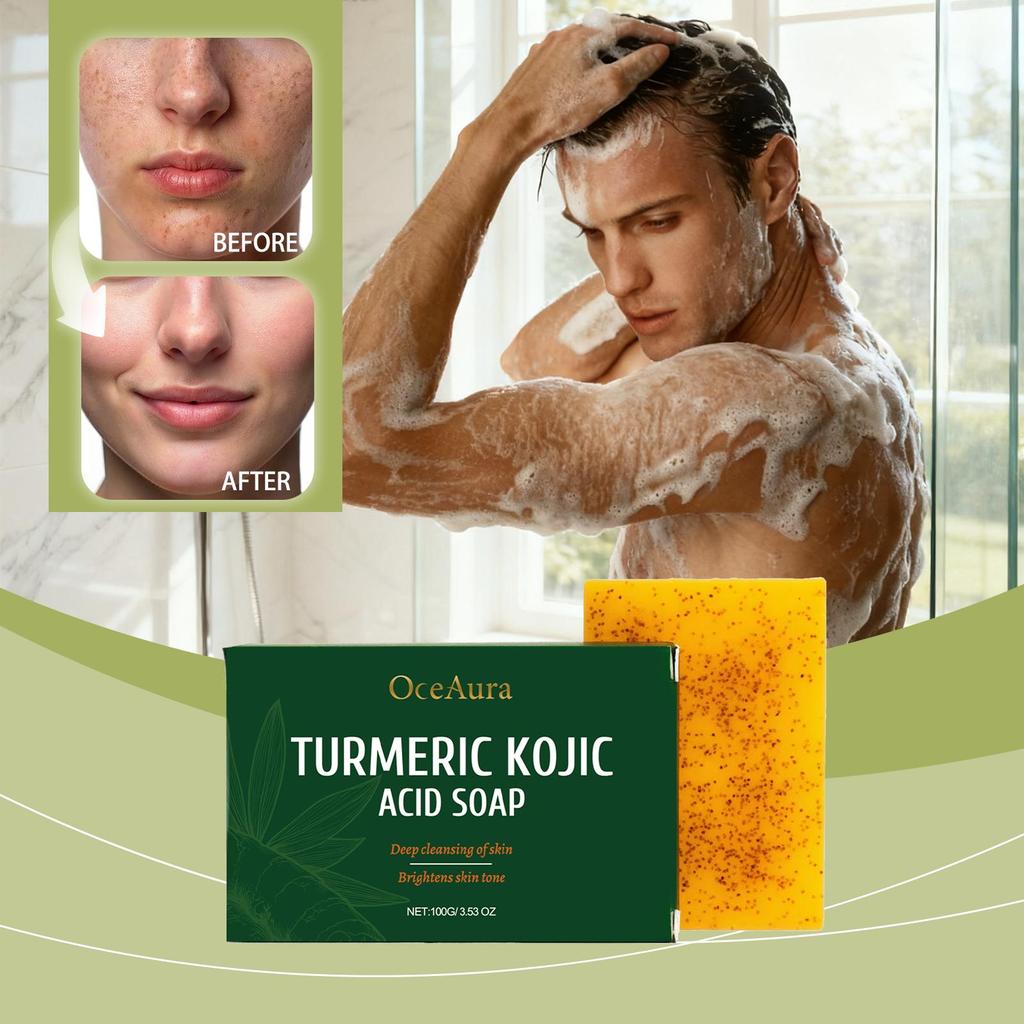 Curcumin Soap for Sensitive Skin: Brightens and Evens Out Skin Tone, Hydrates, Cleanses, and Lightens Pigmentation
