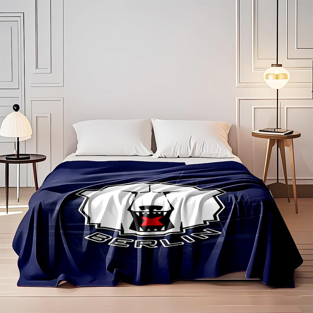 Berlin Polar Bear Logo Blanket print blanket soft and cozy perfect for the living room bed sofa or a nap,gift
