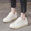 Kleine weiße Schuhe Damen Lederschuhe Herbst Neu Dicksohlige Erhöhte Freizeitschuhe Allround Weiße Sneaker Sneaker