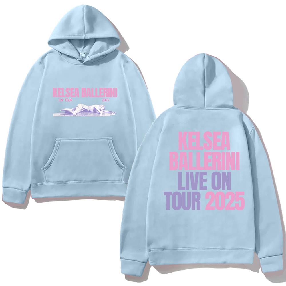 KELSEA BALLERINI LIVE ON TOUR HOODIE Kelsea Ballerini High Quality Print Harajuku Sweatshirt with Hooded Fleece Comfortable Hoody