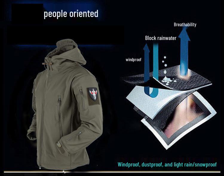 Men's and Women's Windproof Waterproof 3-in-1 Softshell Fleece Jacket