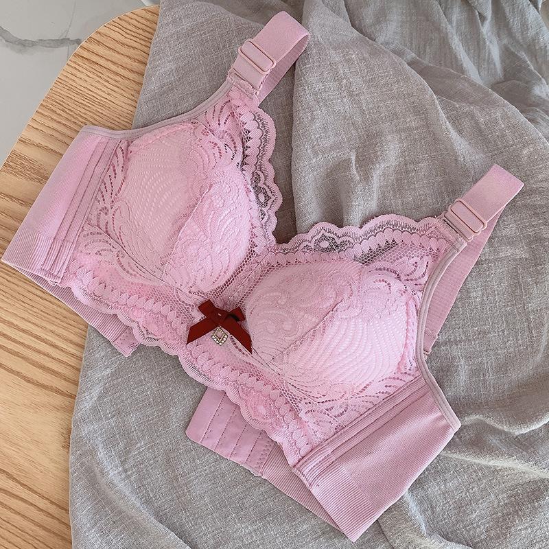 Underwear Thin Anti Sagging Thin Bra Thick Cup Gathering Bra
