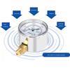 Capsule Pressure Gauge YE-60 Overpressure Prevention Micro Pressure Gauge 0-40kpa Hydraulic Pressure Kilopascal Meter