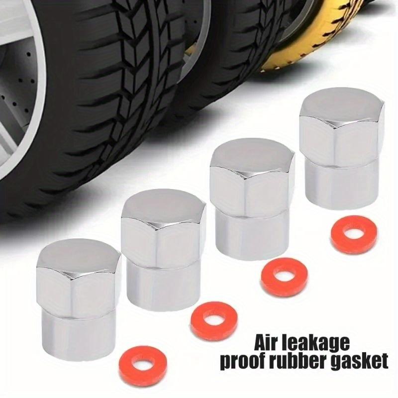 40 Pcs Tire Valve Cap with O Rubber Ring Plastic Chrome Dust Proof Covers Universal Cars Bicycle Trucks Motorcycles Accessories