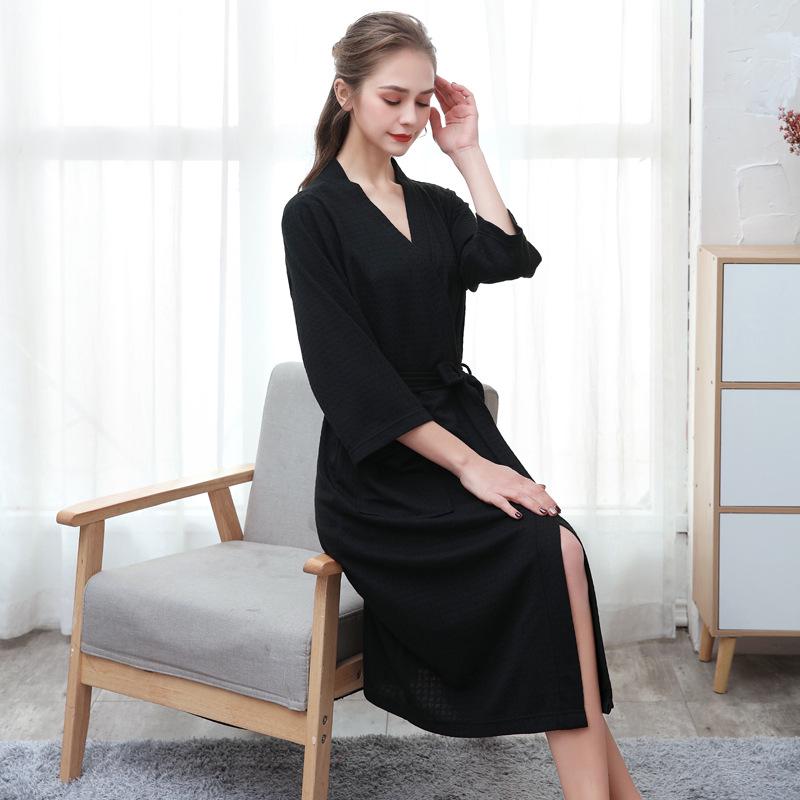 Women's Spring/Summer Lightweight Yukata: Sexy, Quick-Drying, Absorbent, Plus-Size Pajamas Robe