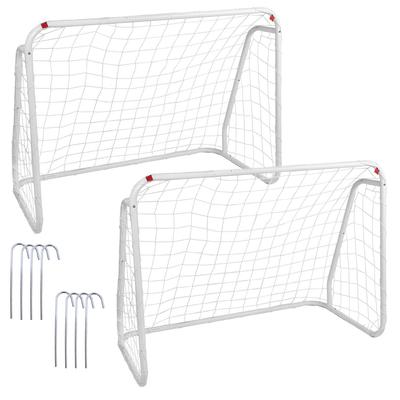 Set Of 2 Signal White Soccer Goals