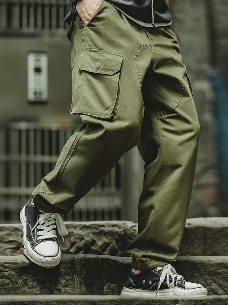 NORMEN Britische Marine Kampfhose Cargohose Stretch Light Twill Royal Navy Easy Pants [NNNORMEN] (Grün, XL)